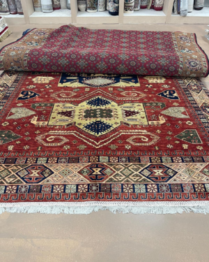 Afghani Zerkhaki Carpet | 6ft 8in x 9ft 8in