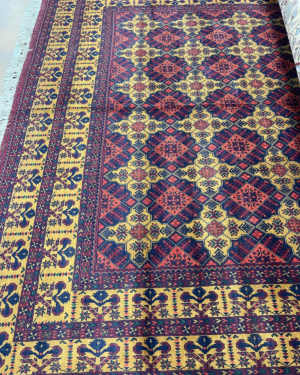 Rare Afghani Mamluk Carpet | 6ft 8in x 9ft 8in